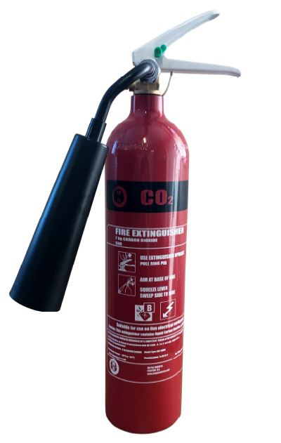 TITAN 2kg Aluminium Non-Magnetic Carbon Dioxide Fire Extinguisher