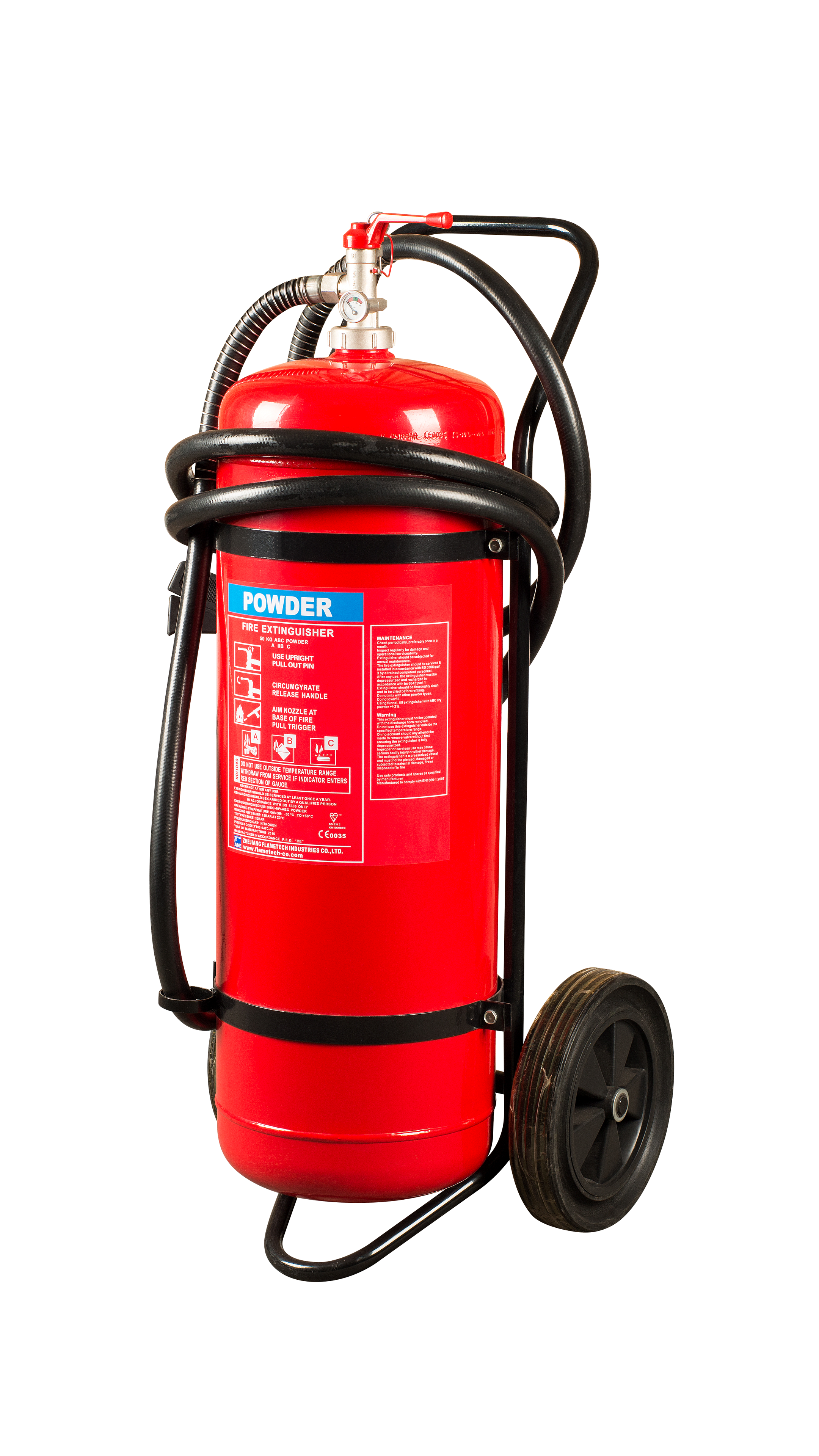 50kg ABC Powder Wheeled Fire Extinguisher Trolley Unit
