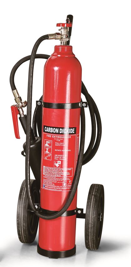 10kg CO2 Wheeled Fire Extinguisher Trolley Unit