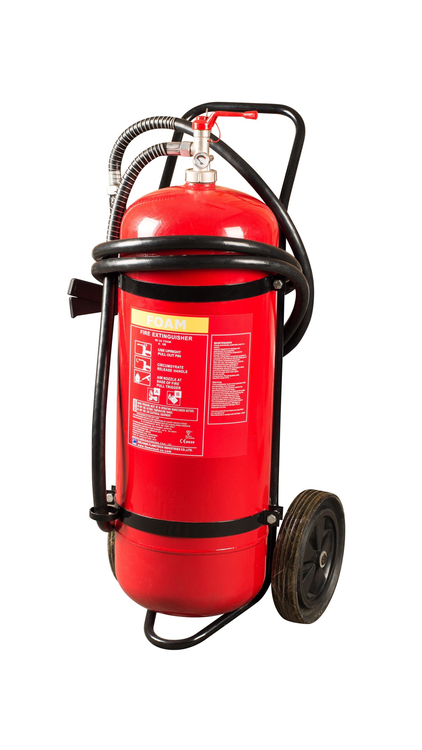 50ltr AFFF Foam Wheeled Fire Extinguisher Trolley Unit