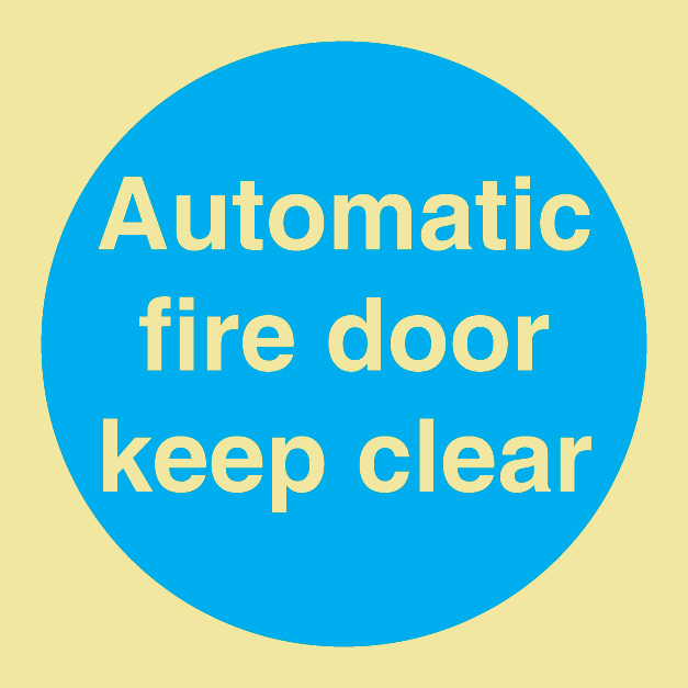 Automatic Fire Door Keep Clear Rigid Door Sign
