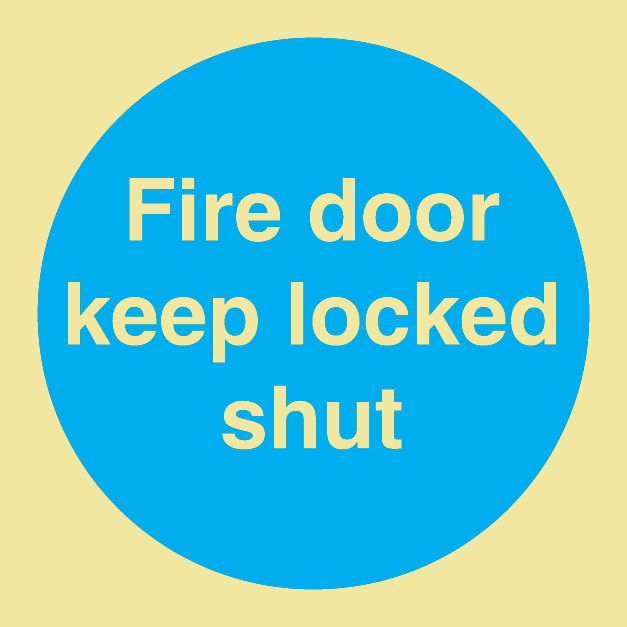 Fire Door Keep Locked Shut Rigid Door Sign