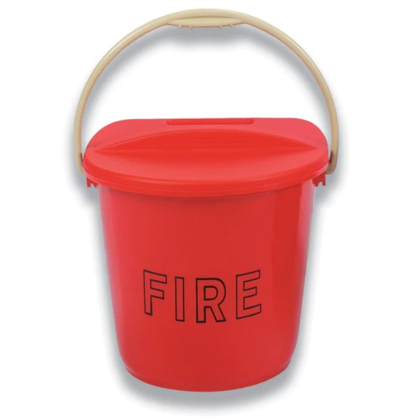 Plastic Fire Bucket complete with Lid