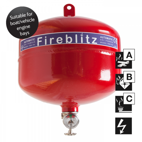 6kg ABC Powder Automatic Fire Extinguisher