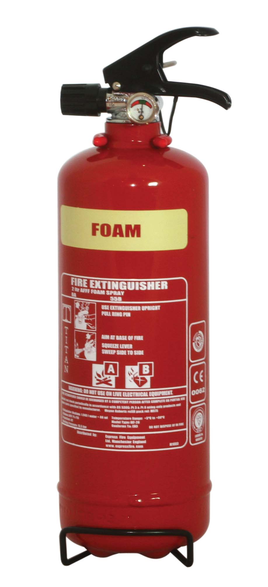 TITAN Kitemarked 2ltr AFFF Foam Fire Extinguisher