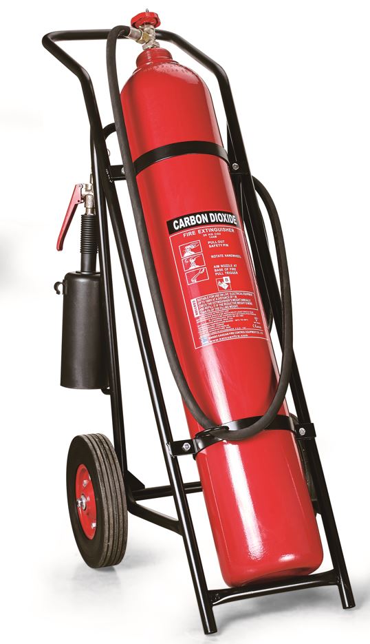 20kg CO2 Wheeled Fire Extinguisher Trolley Unit