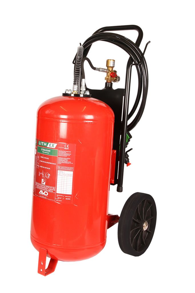 50ltr Lith-ex Fire Extinguisher Trolley Unit